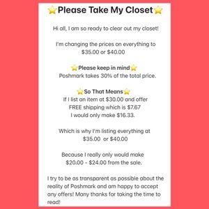 Going to donate everything to an organization in need, if not bought by Sunday!